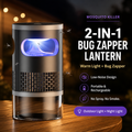 2-in-1 Outdoor Bug Zapper Mosquito Lantern For Patio, Camping & Backyard Nights